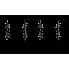 GIOCOPLAST NATALE - TENDA 7 GRAPPOLI EFFETTO NEVICATA 168 LED BIANCHI, L. 3 X H. 0,5 MT., CAVO ALIM. 5 MT, CON TRASF. IP44, PROL. 3 SET 14519195