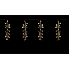 GIOCOPLAST NATALE - TENDA 7 GRAPPOLI EFFETTO NEVICATA 168 LED BIANCO CALDO, L. 3 X H. 0,5 MT., CAVO ALIM. 5 MT, CON TRASF. IP44, PROL. 3 SET 14519196