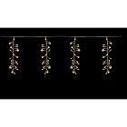 GIOCOPLAST NATALE - TENDA 7 GRAPPOLI EFFETTO NEVICATA 168 LED BIANCO CALDO, L. 3 X H. 0,5 MT., CAVO ALIM. 5 MT, CON TRASF. IP44, PROL. 3 SET 14519196