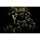 GIOCOPLAST NATALE - CLUSTER SU FILO DI RAME CON 300 GOCCE DI LED BIANCO CALDO (TRIPLO LED), 2 MT., GIOCHI DI LUCE AUTOMATICI, CON TRASF. IP20