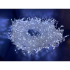 GIOCOPLAST NATALE - CLUSTER 500 GOCCE DI LED BIANCHI SU FILO DI RAME , 10 MT., CON GIOCHI DI LUCE E TIMER, CON TRASF. IP44