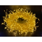 GIOCOPLAST NATALE - CLUSTER 500 GOCCE DI LED BIANCO CALDO SU FILO DI RAME , 10 MT., CON GIOCHI DI LUCE E TIMER, CON TRASF. IP44
