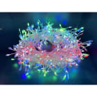 GIOCOPLAST NATALE - CLUSTER 750 GOCCE DI LED MULTICOLOR SU FILO DI RAME , 15 MT., CON GIOCHI DI LUCE E TIMER, CON TRASF. IP44