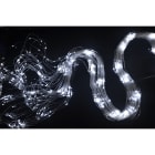 GIOCOPLAST NATALE - CASCATA 200 MAXI GOCCE DI LED BIANCHI, 2 MT, CAVO TRASP., CON GIOCHI LUCE E TIMER, CON TRASF. IP44