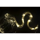 GIOCOPLAST NATALE - CASCATA 200 MAXI GOCCE DI LED BIANCO CALDO, 2 MT, CAVO TRASP., CON GIOCHI LUCE E TIMER, CON TRASF. IP44