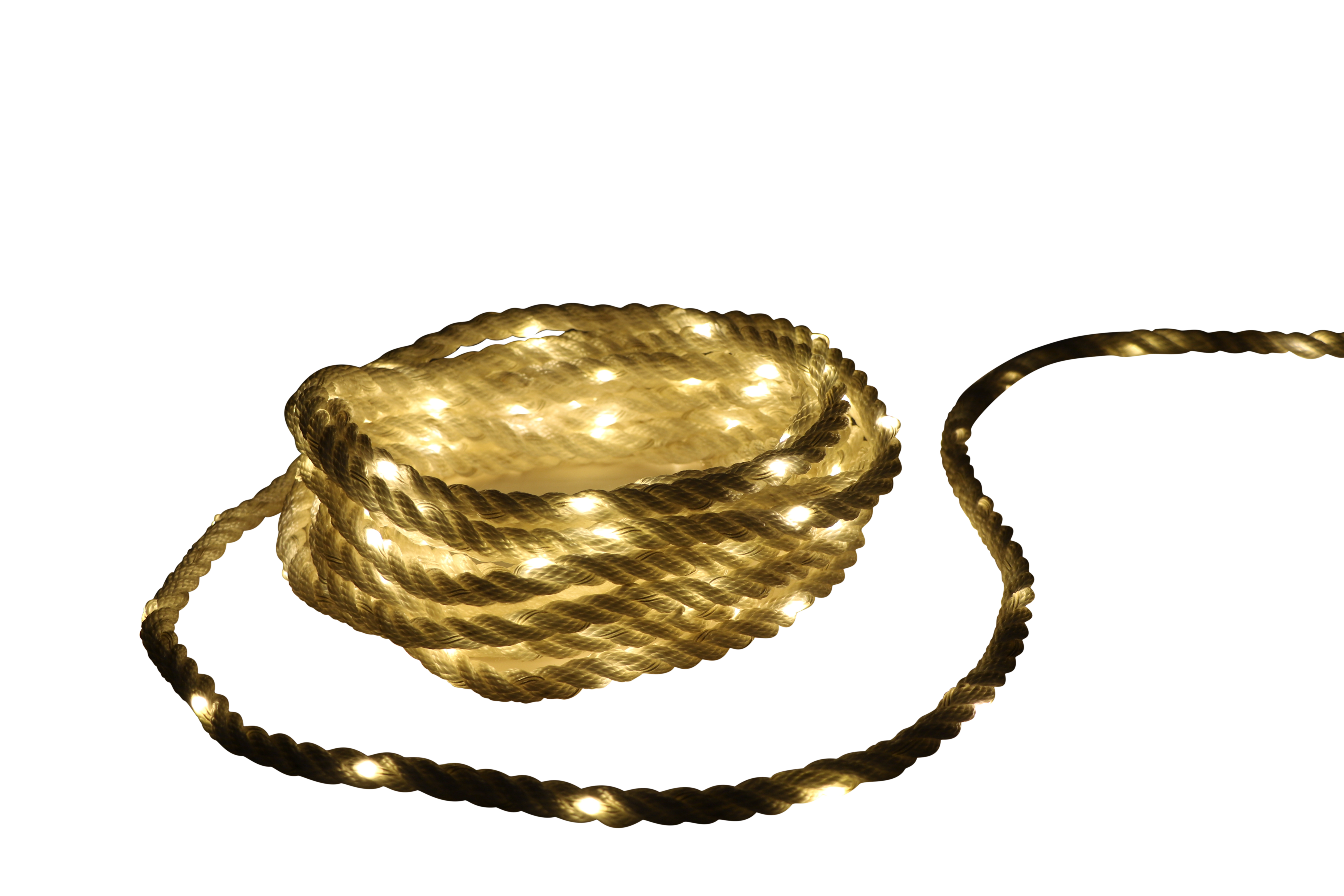 GIOCOPLAST NATALE - CORDA BIANCA 5M CON MAXI GOCCE DI LED BIANCO CALDO, CON TRASF. IP44