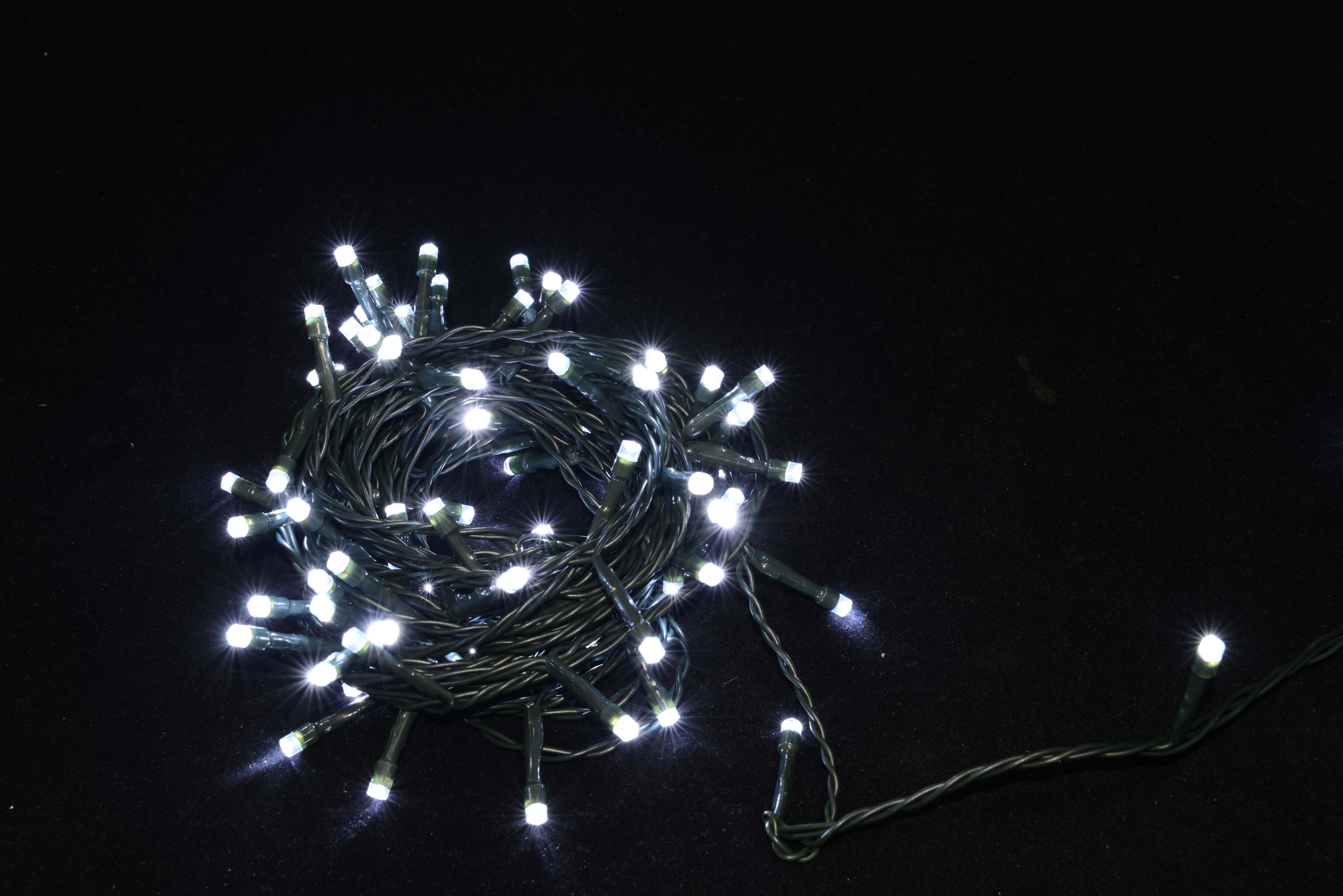 GIOCOPLAST NATALE - 160 MINILUCCIOLE LED BIANCHI A BATT., MT.16, MOT. GIOCHI L. E TIMER X EST.