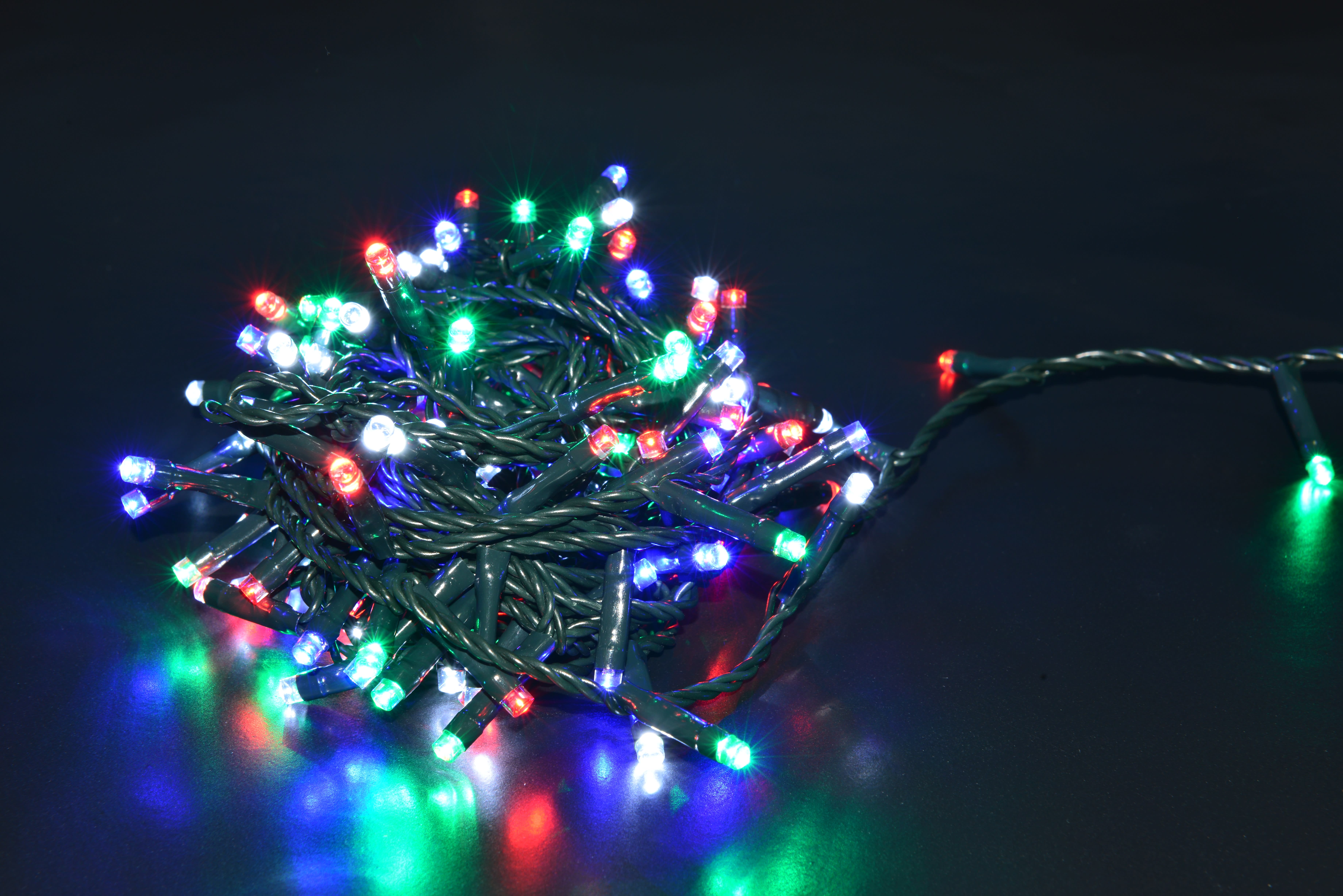 GIOCOPLAST NATALE - 160 MINILUCCIOLE LED MULTI A BATT., MT.16, MOT. GIOCHI L. E TIMER X EST. 14615450