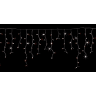 GIOCOPLAST NATALE - PROL. TENDA LUCCIOLONA 24V SFALSATA 160 LED BIANCHI, CON 32 FLASH, L. 4,8- H.MAX 1 MT., CAVO BIANCO, PROLUNG. MAX 5 SET, USO EST/INT (CAVO ALIM. E TRASF. NON INCLUSI) 14719106