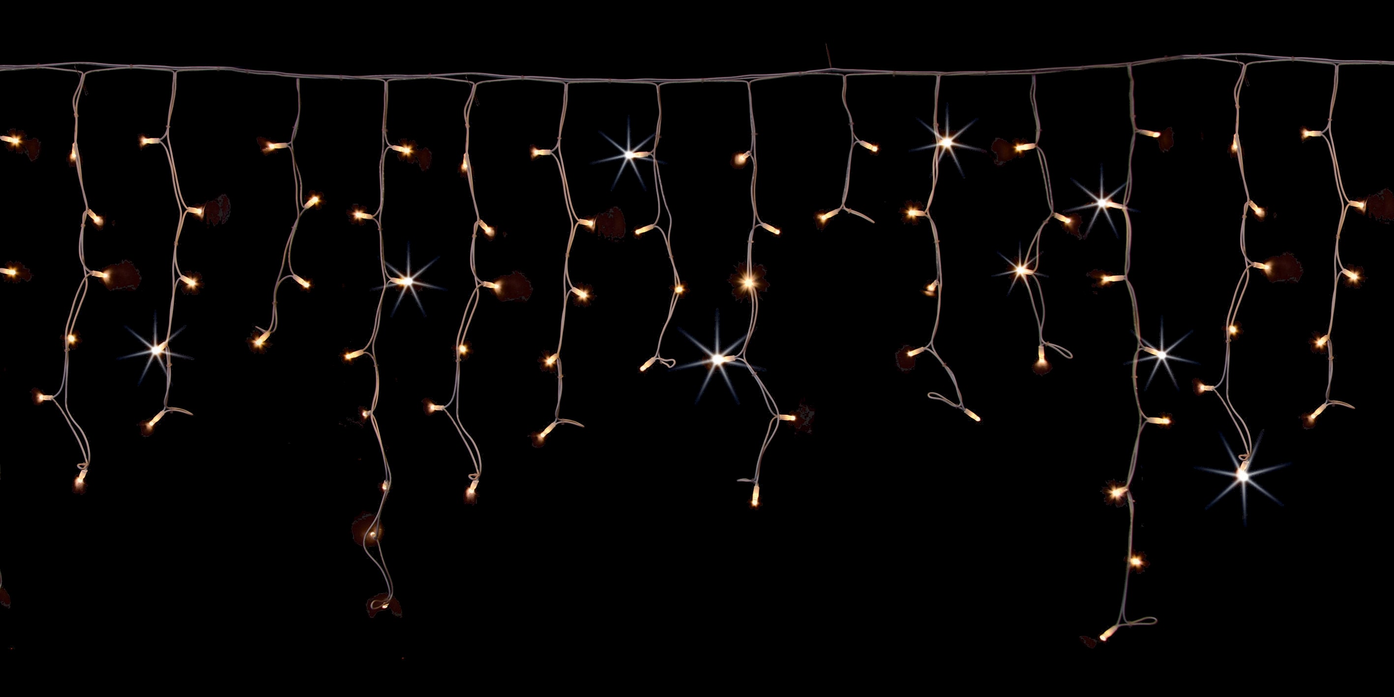 GIOCOPLAST NATALE - PROL. TENDA LUCCIOLONA 24V SFALSATA 160 LED BIANCO CALDO, CON 32 FLASH, L. 4,8- H.MAX 1 MT., CAVO BIANCO, PROLUNG. MAX 5 SET, USO EST/INT (CAVO ALIM. E TRASF. NON INCLUSI)