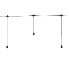GIOCOPLAST NATALE - CINTURA 8 PORTALAMPADE E27 CON CALATE SFALSATE H. 45-70 CM, L. 5 M, CAVO SCURO, PASSO 62,5 CM, PROLUNGABILE, USO EST/INT