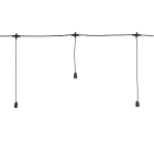 GIOCOPLAST NATALE - CINTURA 8 PORTALAMPADE E27 CON CALATE SFALSATE H. 45-70 CM, L. 5 M, CAVO SCURO, PASSO 62,5 CM, PROLUNGABILE, USO EST/INT
