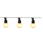 GIOCOPLAST NATALE - 10 LAMPADINE G50 CON FILAMENTO LED BIANCO CALDO, 5 M, PROLUNG. , C/TRASF IP44