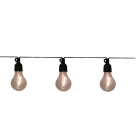 GIOCOPLAST NATALE - 10 LAMPADINE A60 CON FILAMENTO LED BIANCO CALDO, 5 M, PROLUNG. , C/TRASF IP44