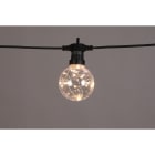 GIOCOPLAST NATALE - 20 LAMPADINE G60 CON GOCCE DI LED BIANCO CALDO, 10 M, PROLUNG. , C/TRASF IP44