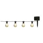GIOCOPLAST NATALE - FESTONE 10 LAMPADINE CON LED BIANCO CALDO, CON PANNELLO SOLARE, L. 4M , USO EST.