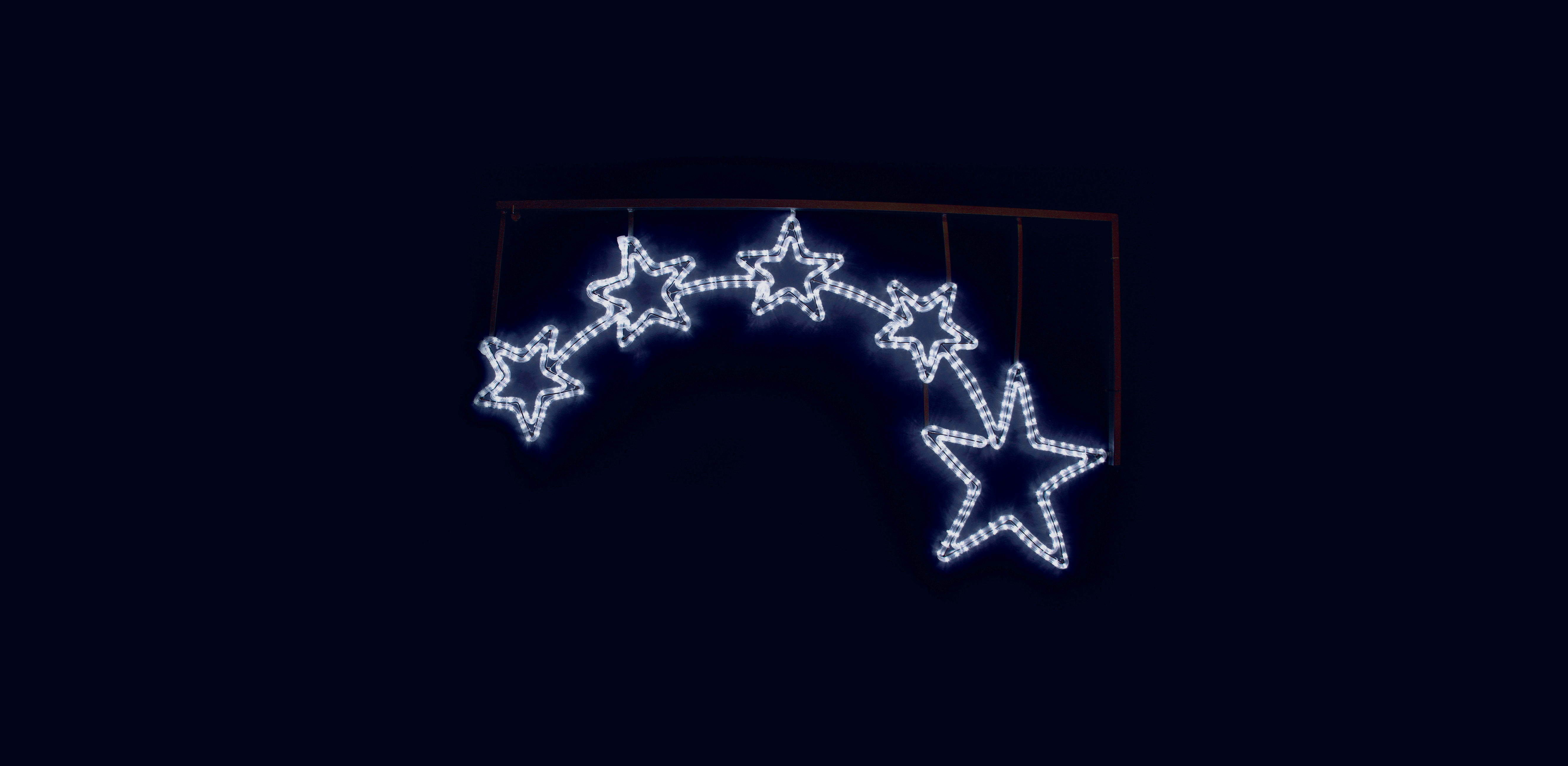 GIOCOPLAST NATALE - FIGURA 5 STELLE BIANCHE A LED, CM.150X87