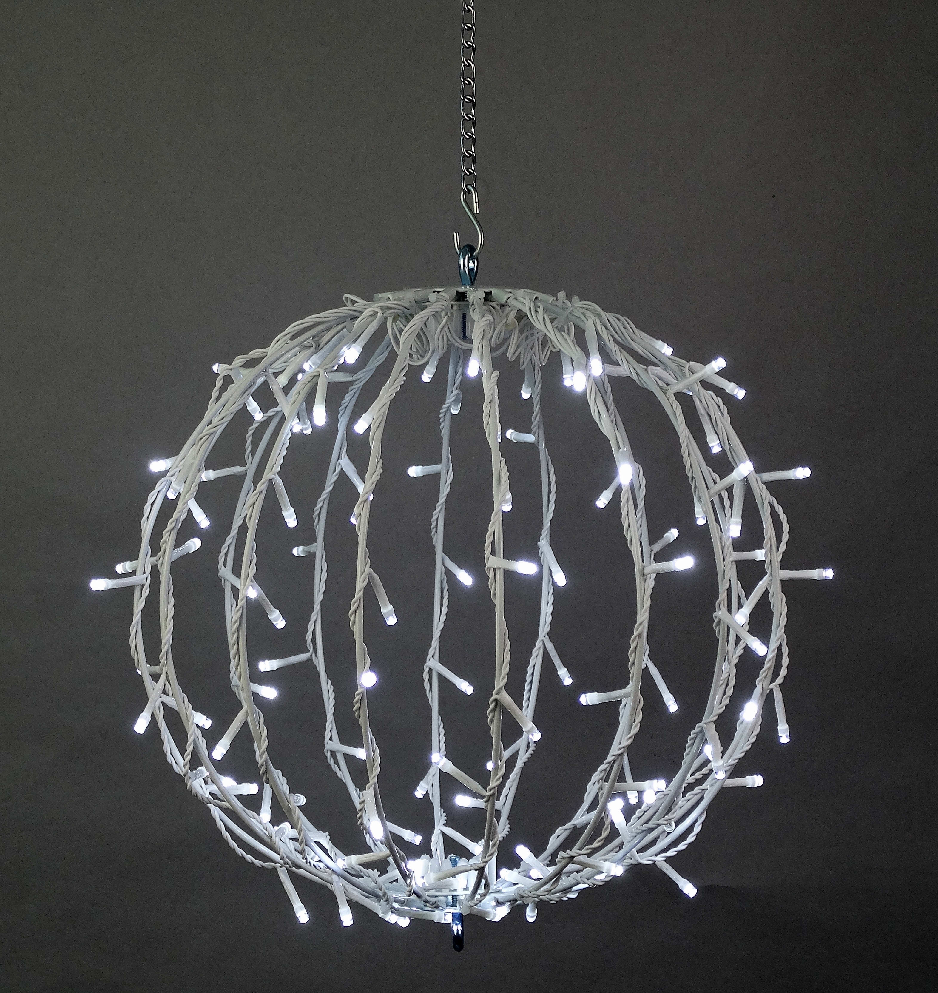 GIOCOPLAST NATALE - SFERA CON 120 LED BIANCHI D.30CM, RICHIUDIBILE, 24V