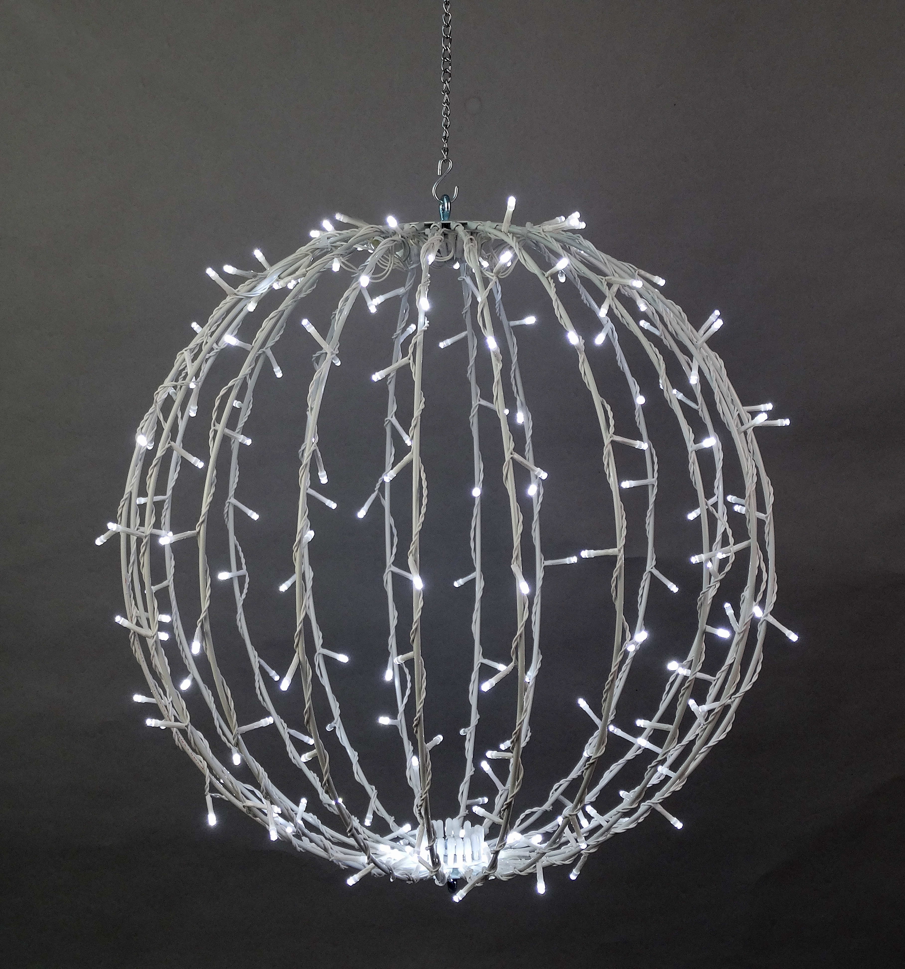 GIOCOPLAST NATALE - SFERA CON 200 LED BIANCHI D.50CM, RICHIUDIBILE, 24V