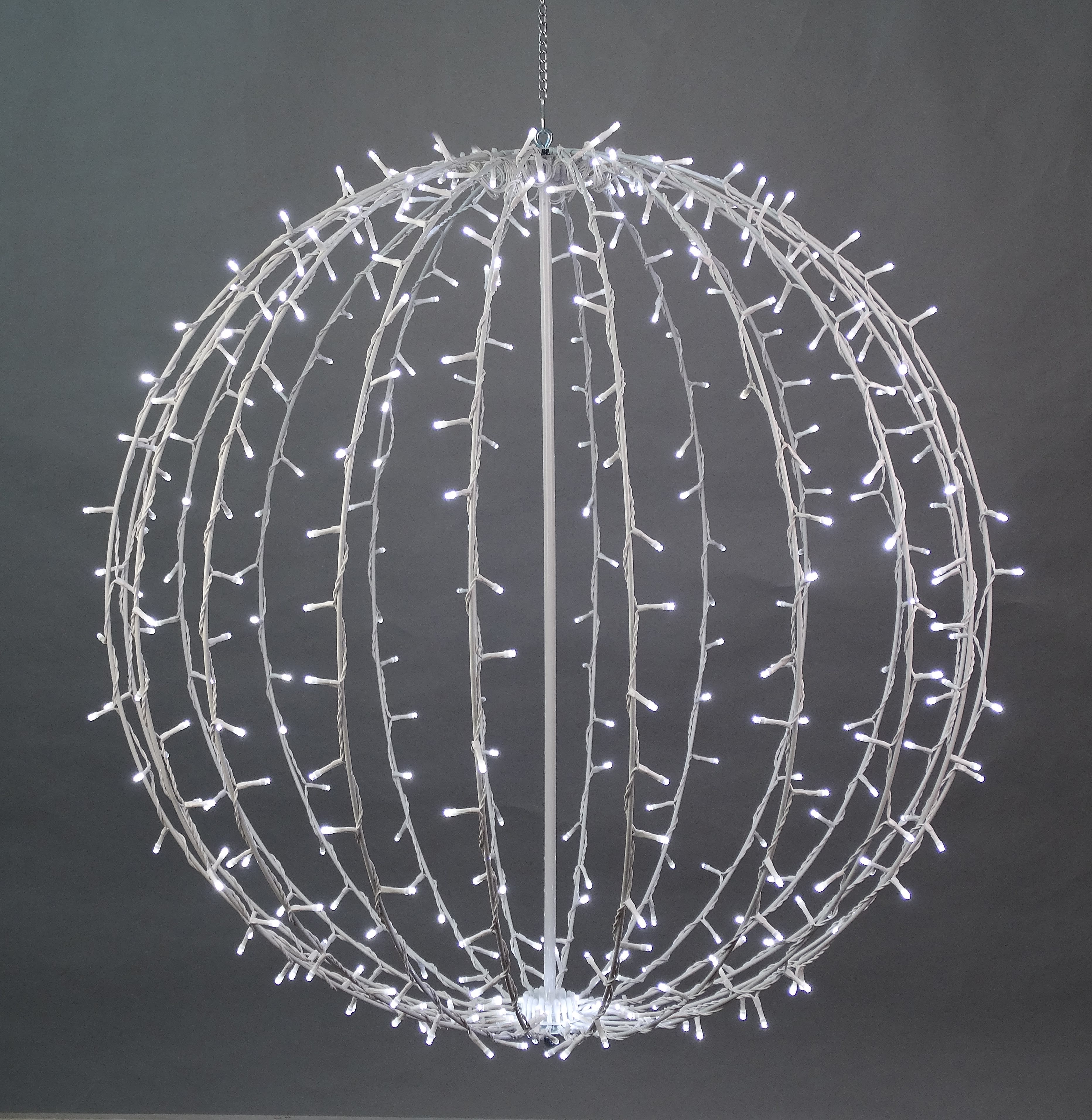 GIOCOPLAST NATALE - SFERA CON 400 LED BIANCHI D.80CM, RICHIUDIBILE, 24V