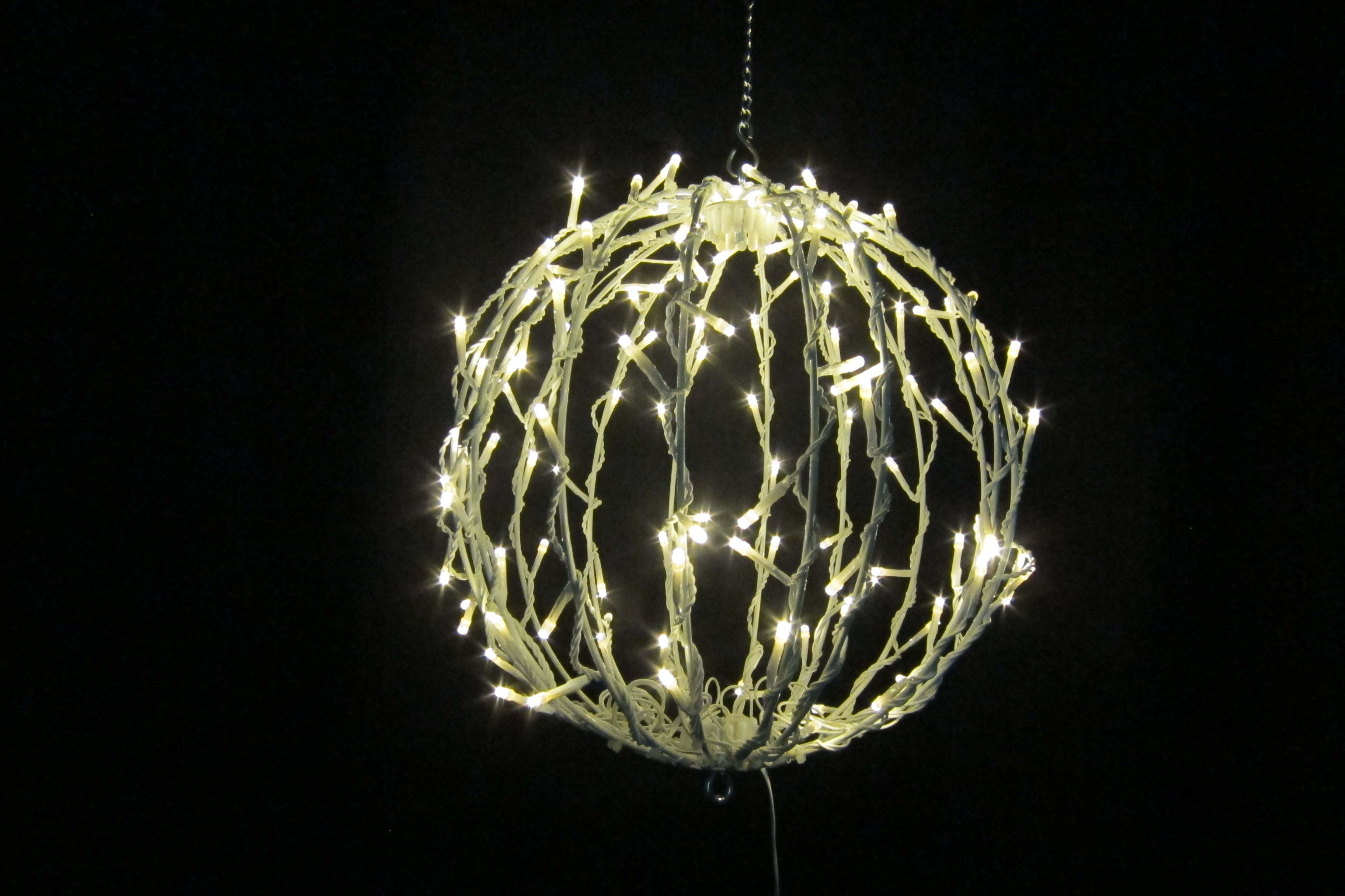 GIOCOPLAST NATALE - SFERA CON 120 LED BIANCO CALDO D.30CM, RICHIUDIBILE, 24V