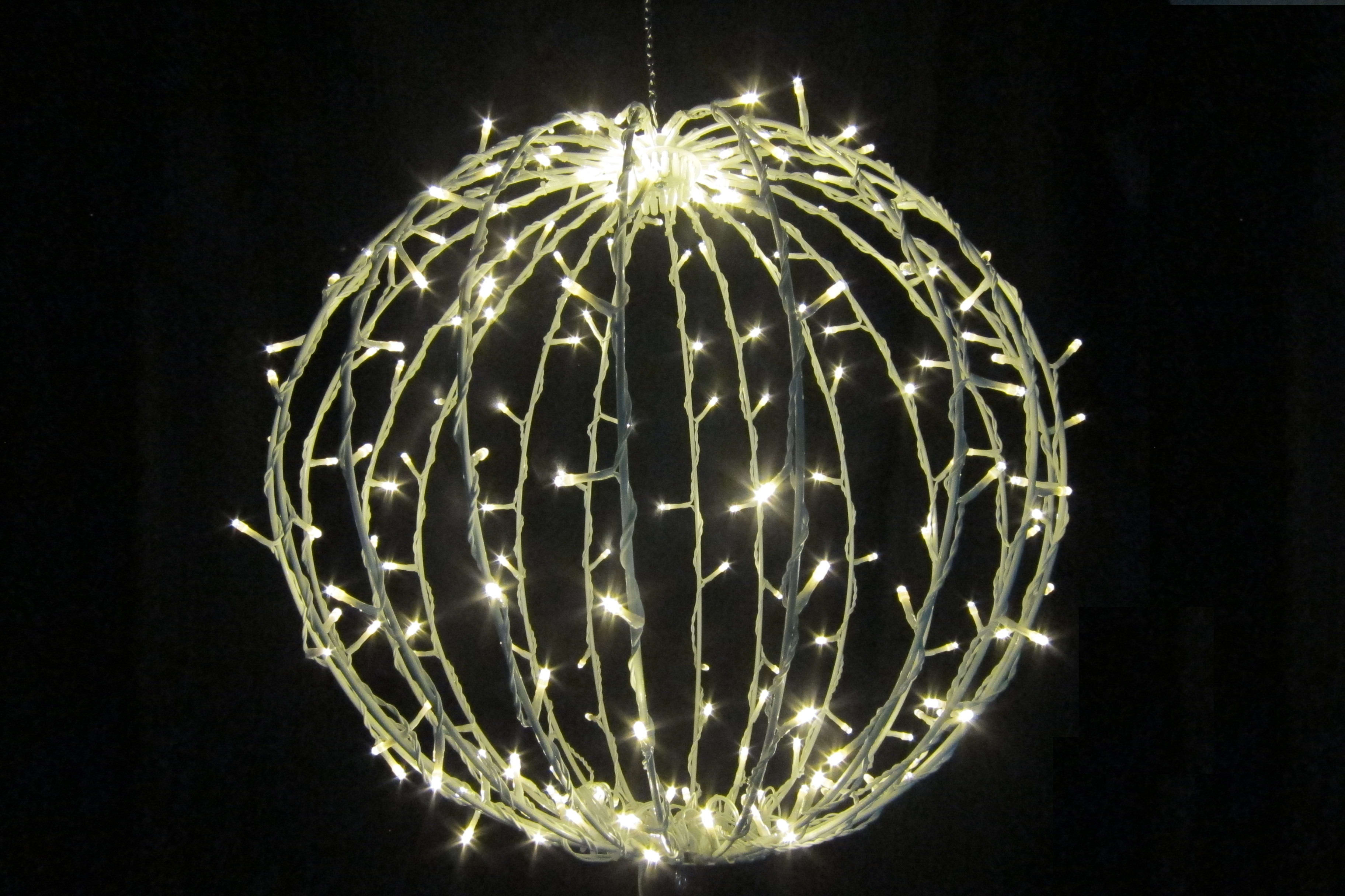 GIOCOPLAST NATALE - SFERA CON 200 LED BIANCO CALDO D.50CM, RICHIUDIBILE, 24V