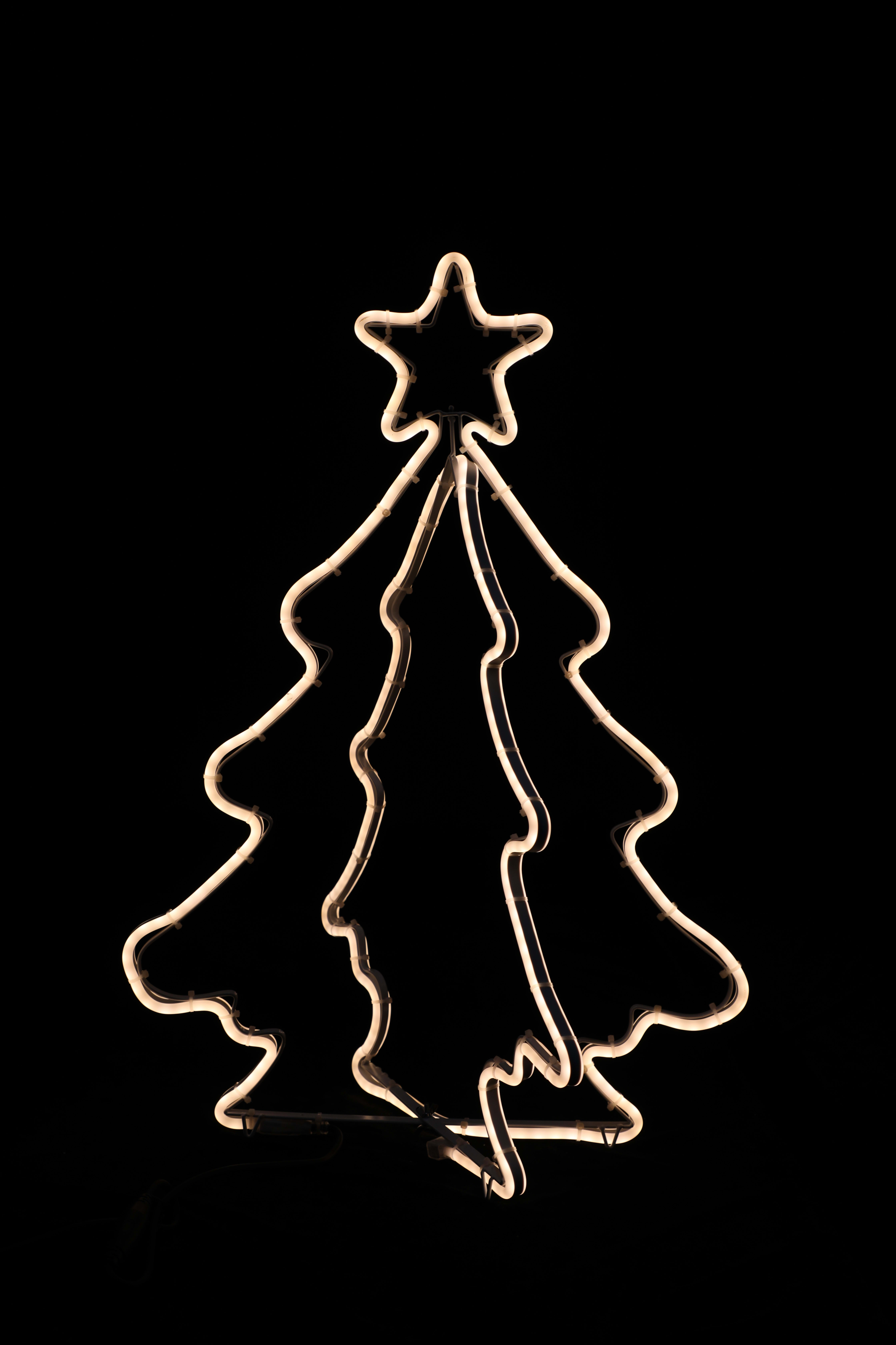 GIOCOPLAST NATALE - ALBERO 3D CON NEON FLEX BIANCO CALDO CM 86 X 61 X 56