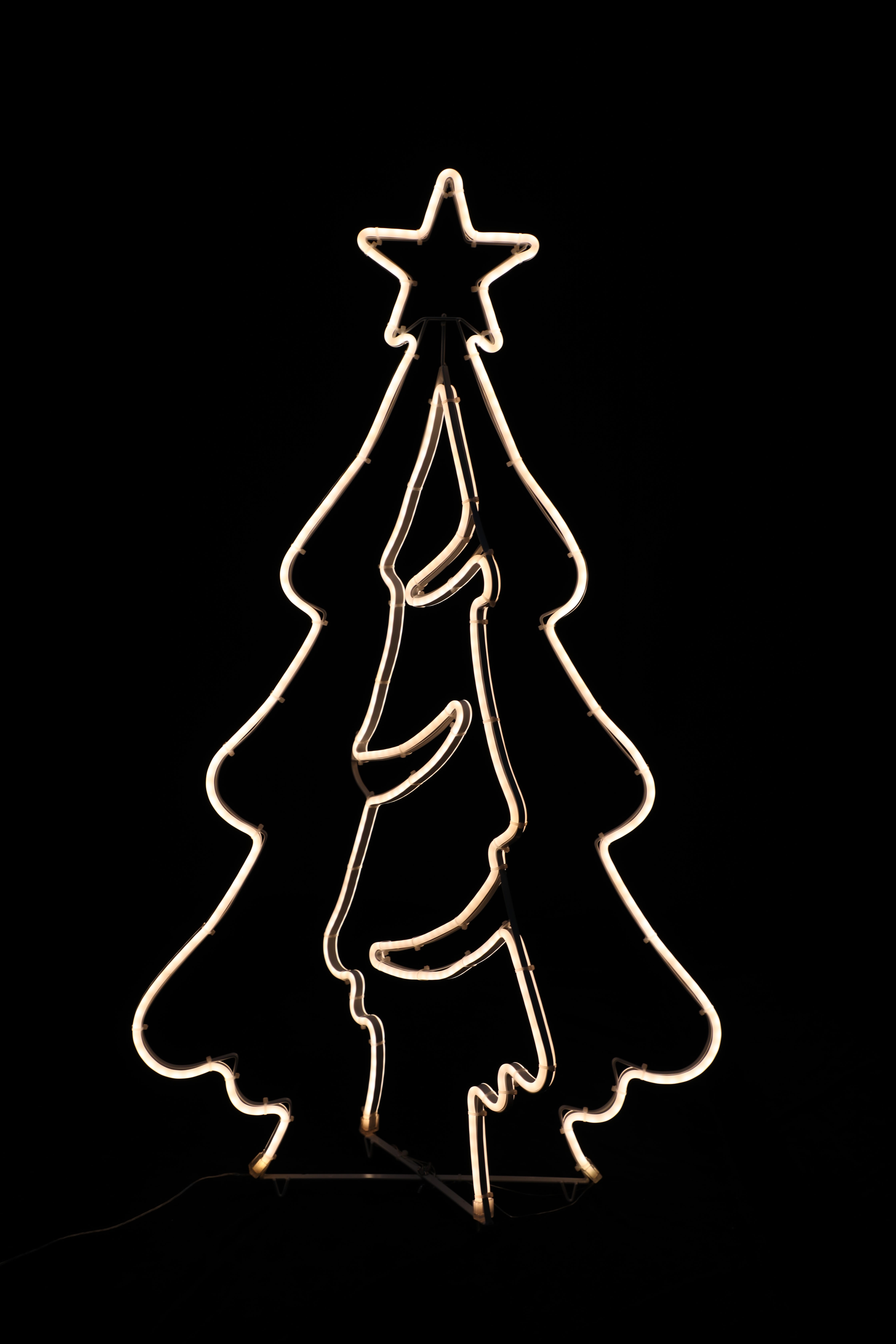GIOCOPLAST NATALE - ALBERO NEON FLEX 3D BIANCO CALDO STRUTTURA PIEGHEVOLE  CM 122 X 72 X 53