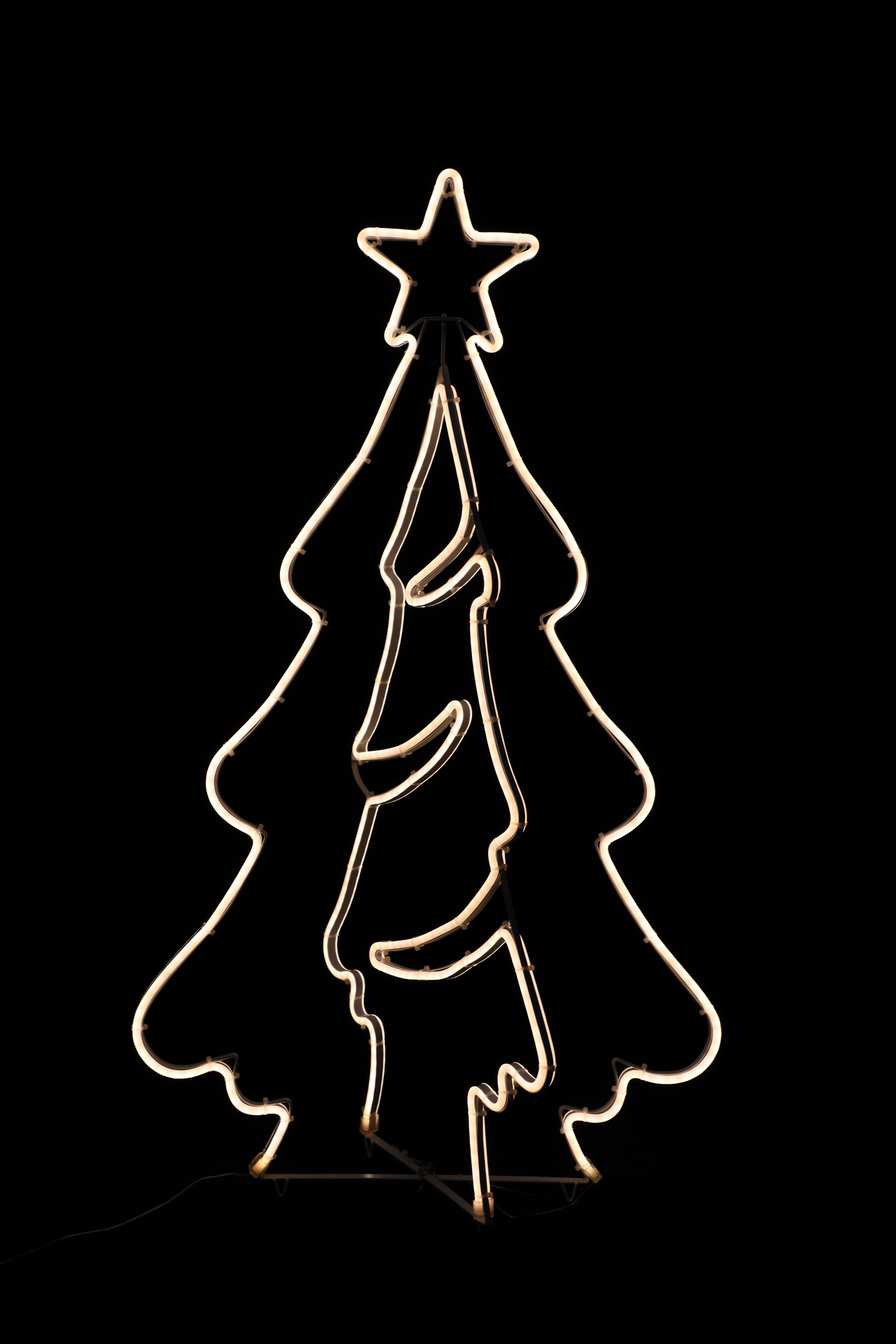 GIOCOPLAST NATALE - ALBERO NEON FLEX 3D BIANCO CALDO STRUTTURA PIEGHEVOLE CM 122 X 72 X 53