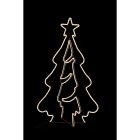 GIOCOPLAST NATALE - ALBERO NEON FLEX 3D BIANCO CALDO STRUTTURA PIEGHEVOLE CM 122 X 72 X 53