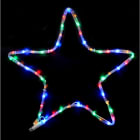 GIOCOPLAST NATALE - STELLA CON TUBO LED MULTICOLOR, 48 LED 55CM 220-240V IP44