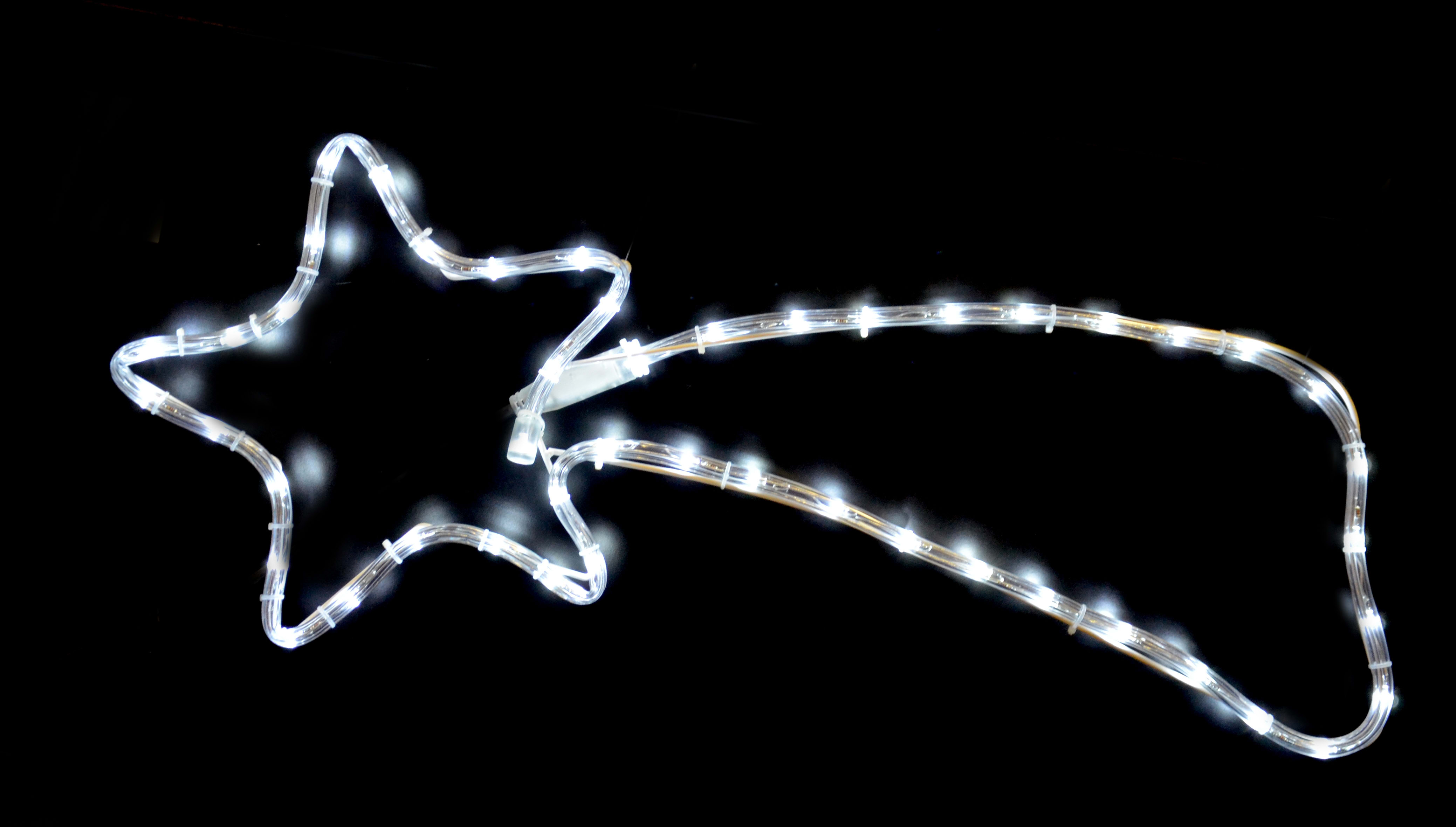 GIOCOPLAST NATALE - COMETA CON TUBO LED BIANCO, 48 LED 28X65CM 220-240V IP44