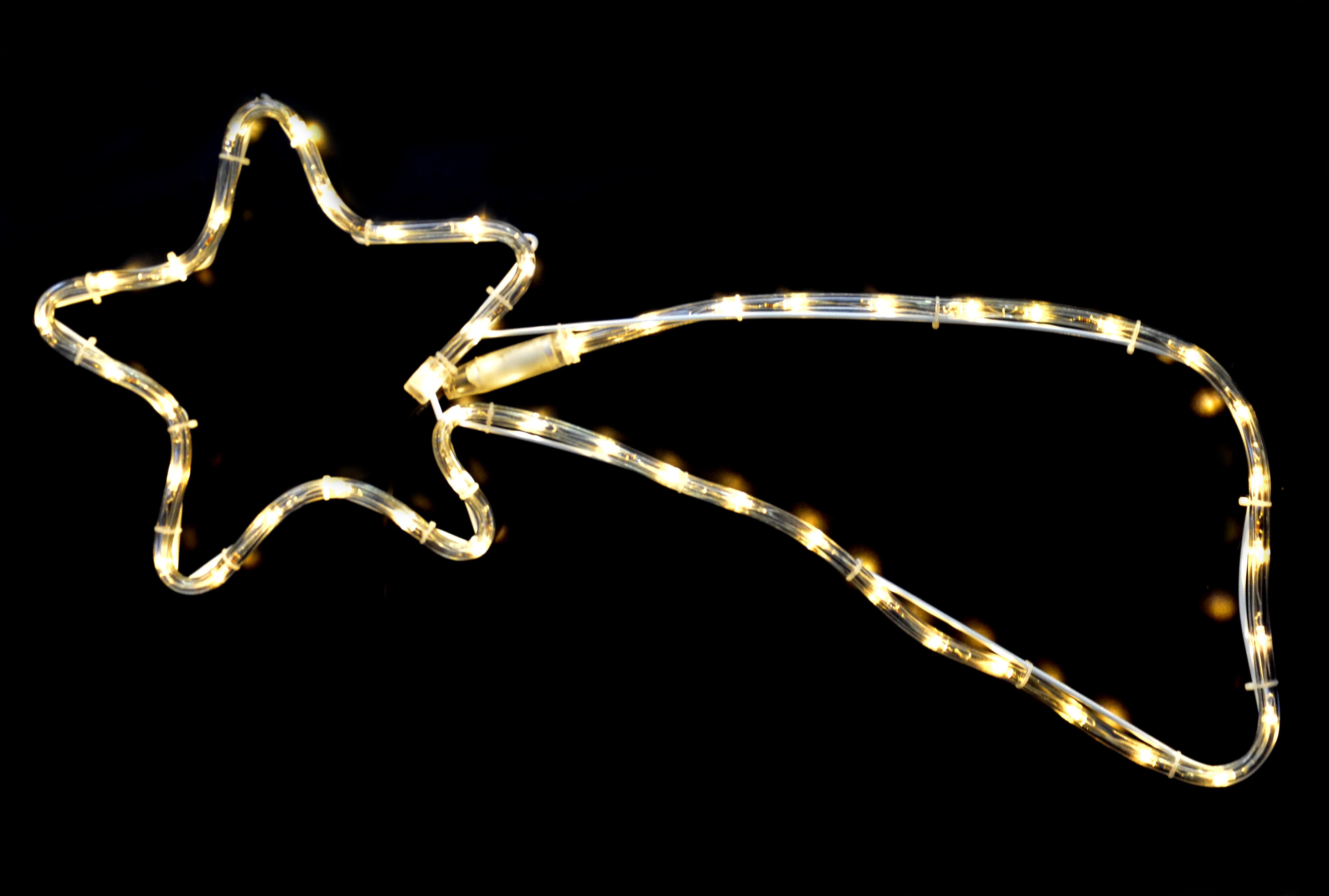 GIOCOPLAST NATALE - COMETA CON TUBO LED BIANCO CALDO, 48 LED 28X65CM 220-240V IP44