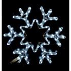 GIOCOPLAST NATALE - FIOCCO DI NEVE CON TUBO LED BIANCO, 96 LED 46X40CM 220-240V IP44
