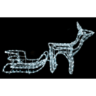 GIOCOPLAST NATALE - RENNA CON SLITTA CON TUBO LED BIANCO, 264 LED 220-240V IP44, RENNA:52X50X23CM SLITTA:24X48X23CM