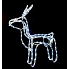 GIOCOPLAST NATALE - RENNA CON TUBO LED BIANCO, 120 LED 55X48X23CM 220-240V IP44