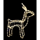 GIOCOPLAST NATALE - RENNA CON TUBO LED BIANCO CALDO, 120 LED 55X48X23CM 220-240V IP44