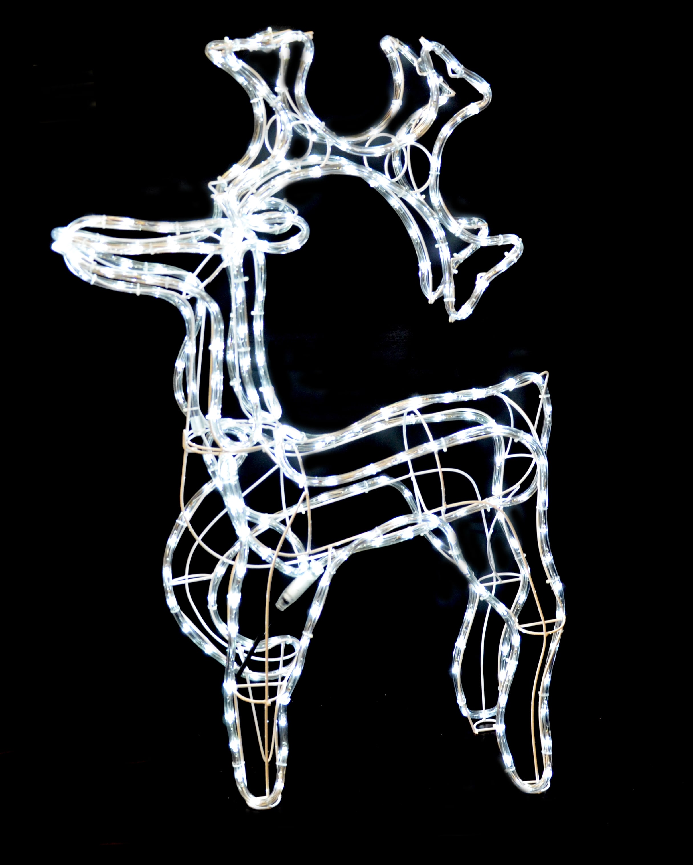 GIOCOPLAST NATALE - RENNA CON TUBO LED BIANCO, 288 LED 97X60X15,5CM 220-240V IP44