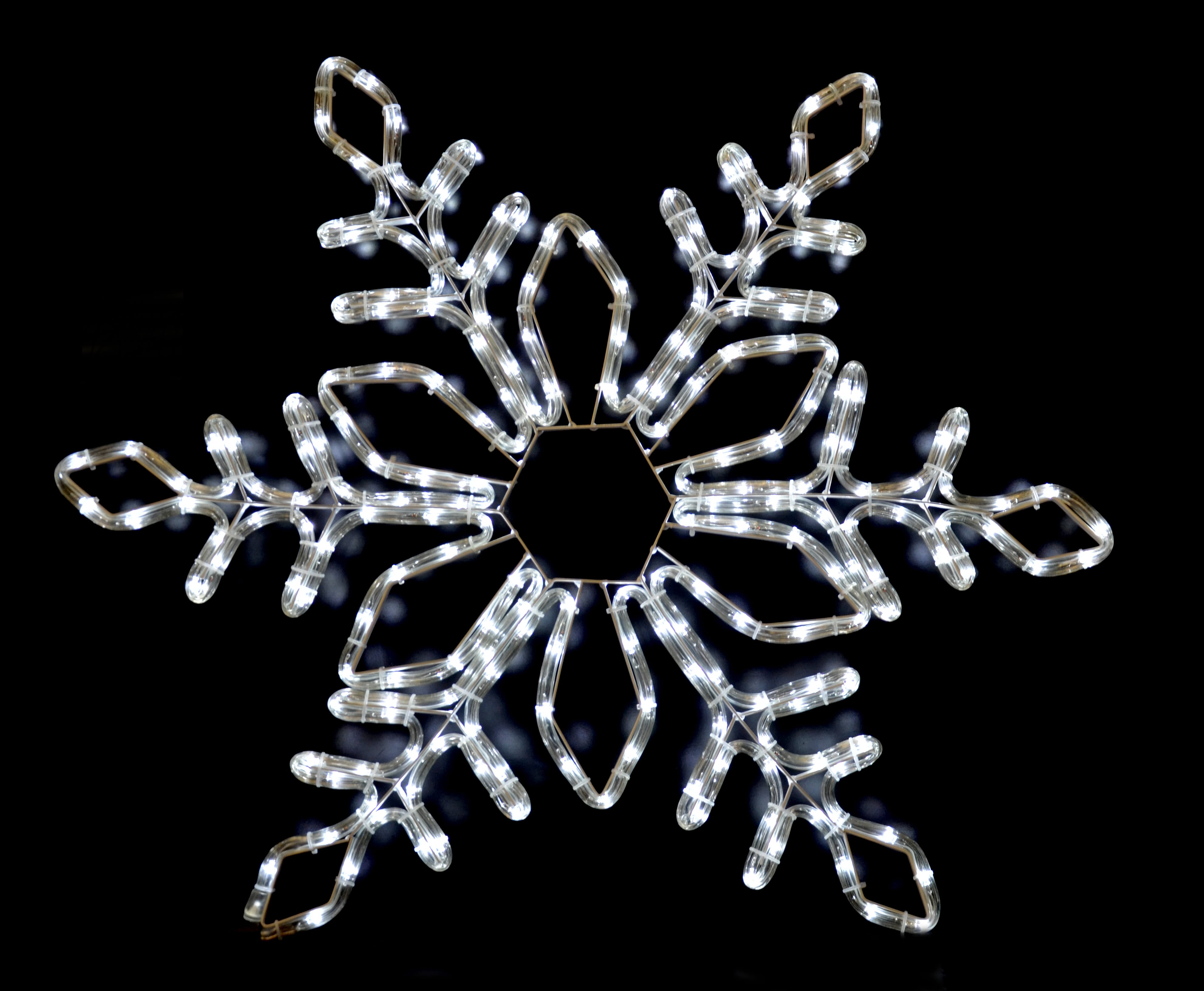 GIOCOPLAST NATALE - FIOCCO DI NEVE CON TUBO LED BIANCO 80CM 220-240V IP44