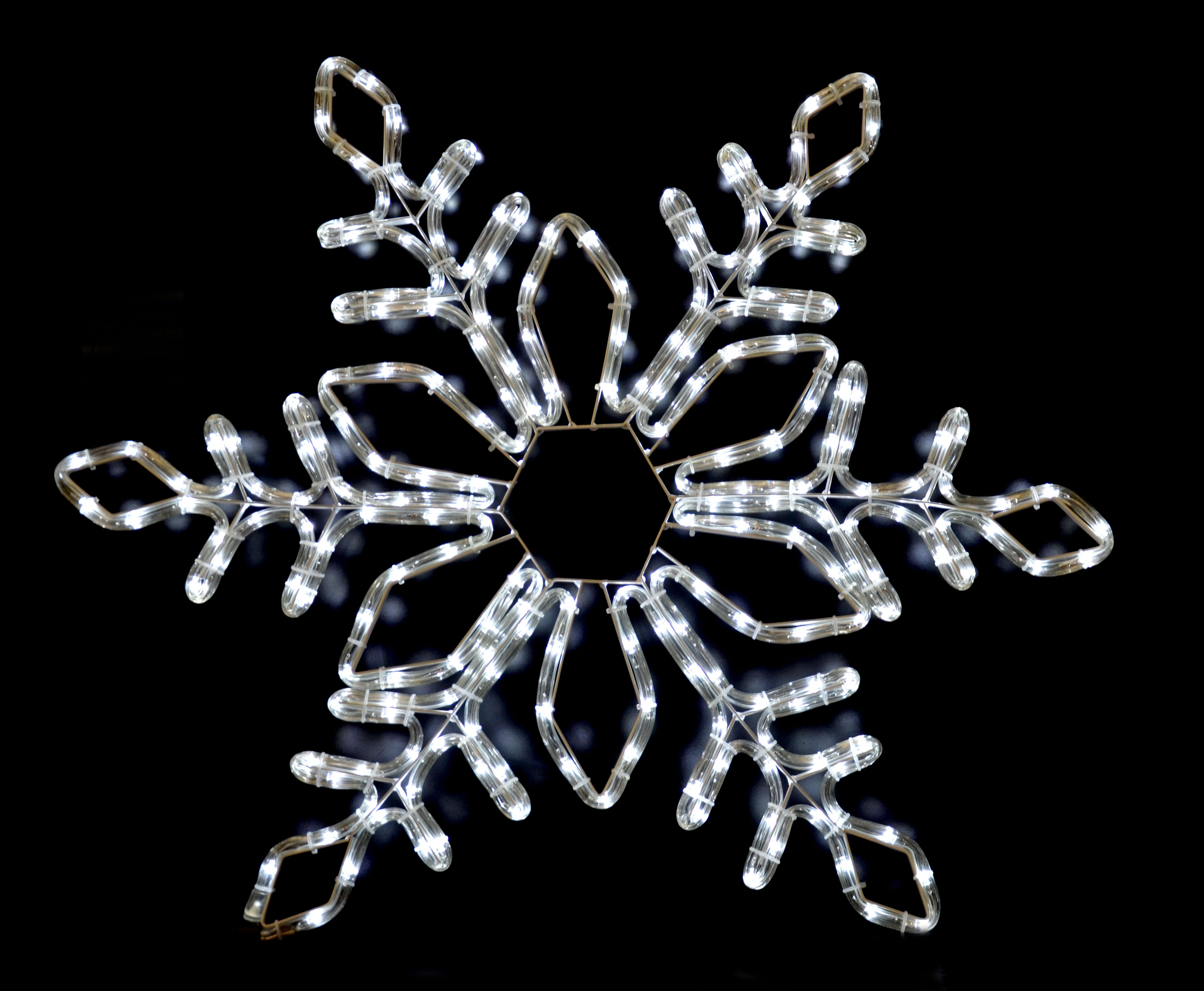 GIOCOPLAST NATALE - FIOCCO DI NEVE CON TUBO LED BIANCO 80CM 220-240V IP44