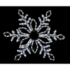 GIOCOPLAST NATALE - FIOCCO DI NEVE CON TUBO LED BIANCO 80CM 220-240V IP44
