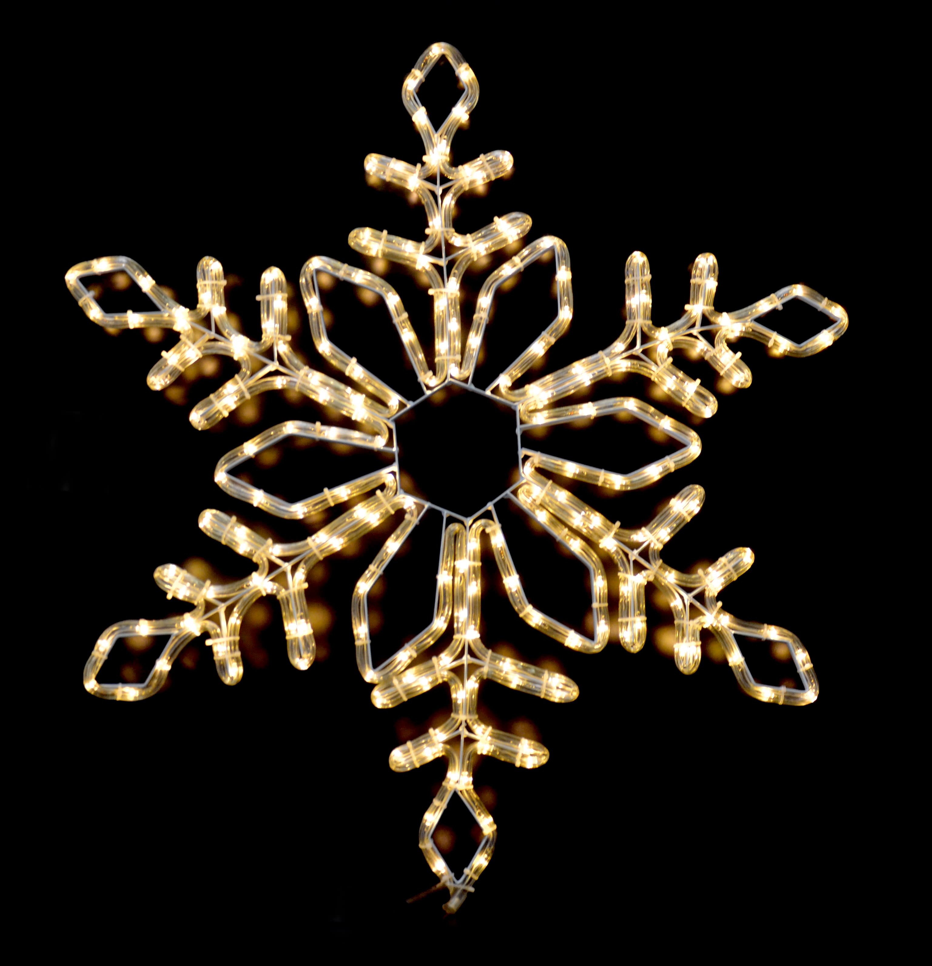 GIOCOPLAST NATALE - FIOCCO DI NEVE CON TUBO LED BIANCO CALDO 80CM 220-240V IP44