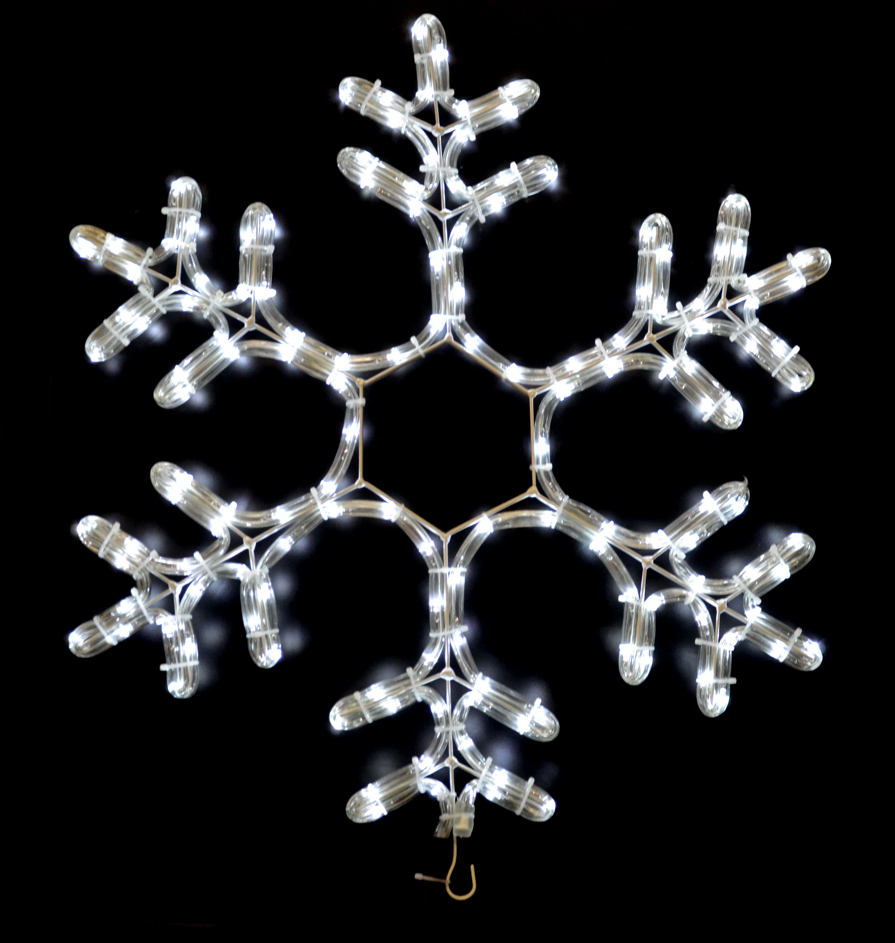 GIOCOPLAST NATALE - FIOCCO DI NEVE CON TUBO LED BIANCO 60CM 220-240V IP44