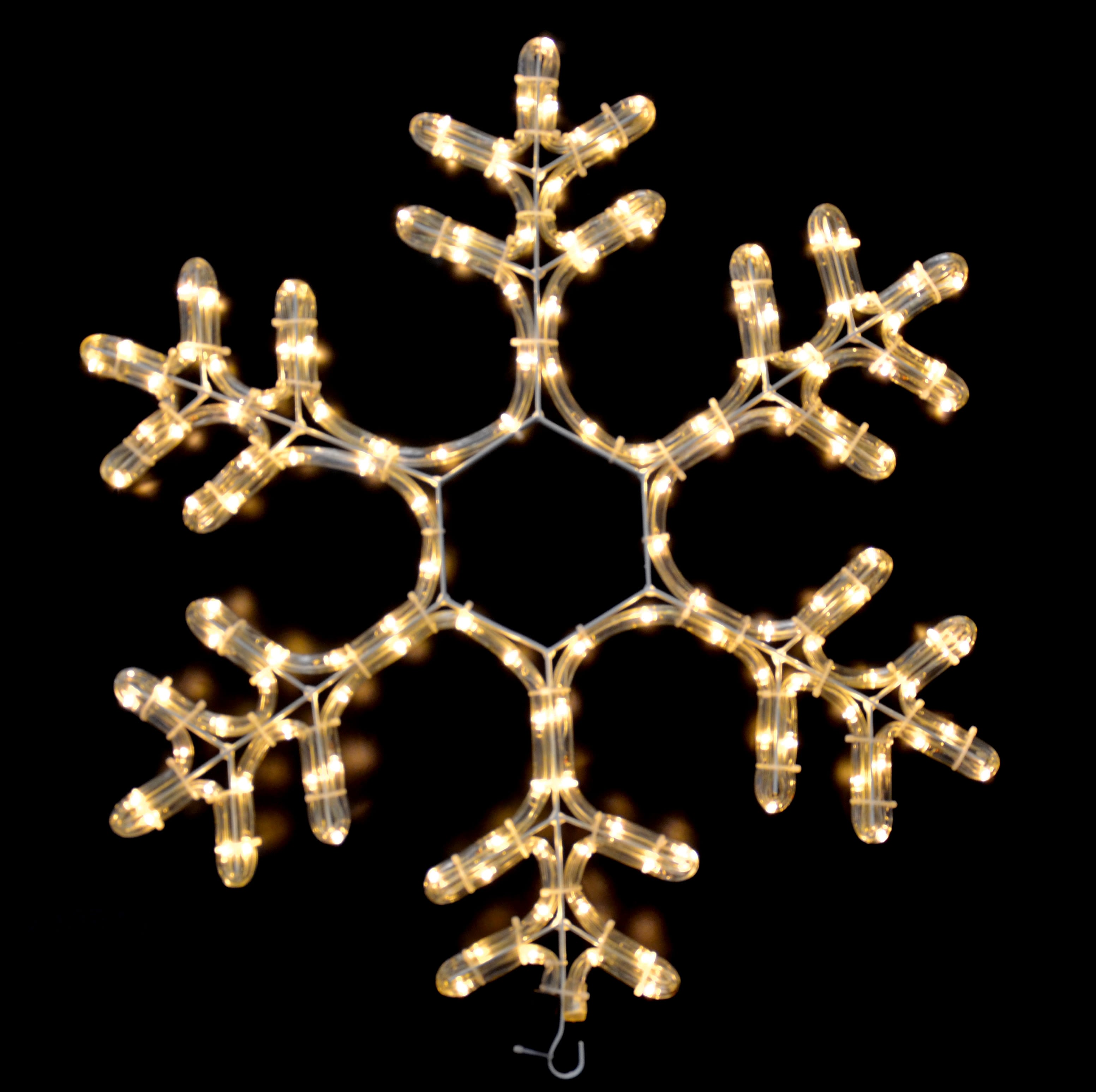 GIOCOPLAST NATALE - FIOCCO DI NEVE CON TUBO LED BIANCO CALDO 60CM 220-240V IP44 17518246