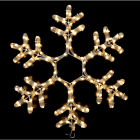 GIOCOPLAST NATALE - FIOCCO DI NEVE CON TUBO LED BIANCO CALDO 60CM 220-240V IP44