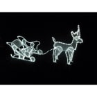 GIOCOPLAST NATALE - RENNA CON SLITTA CON TUBO LED BIANCO, 220-240V IP44, RENNA:60X50X11CM SLITTA:30X60X30CM