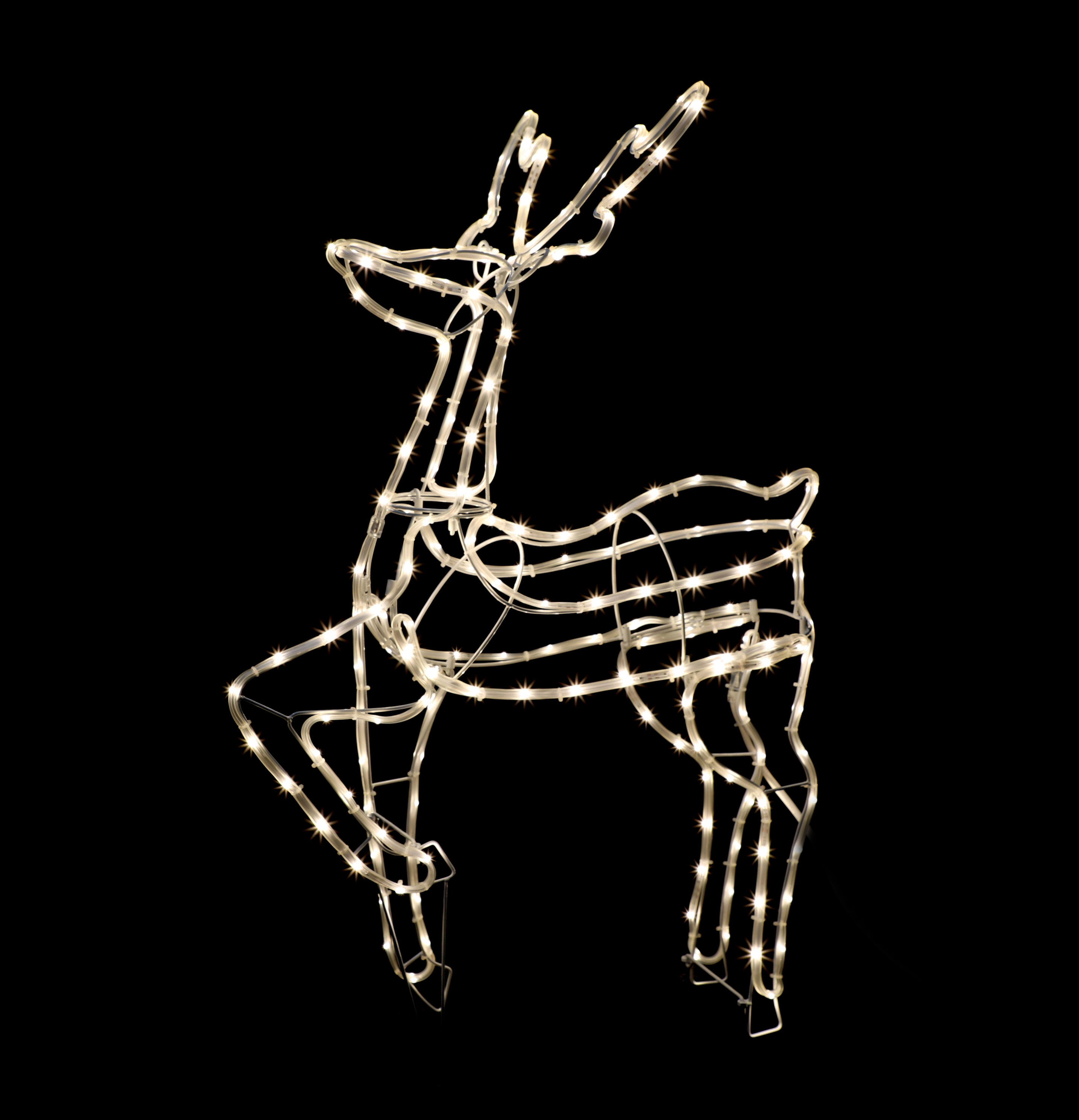 GIOCOPLAST NATALE - RENNA 3D CON TAPELIGHT BIANCO CALDO 91X57X33 CM