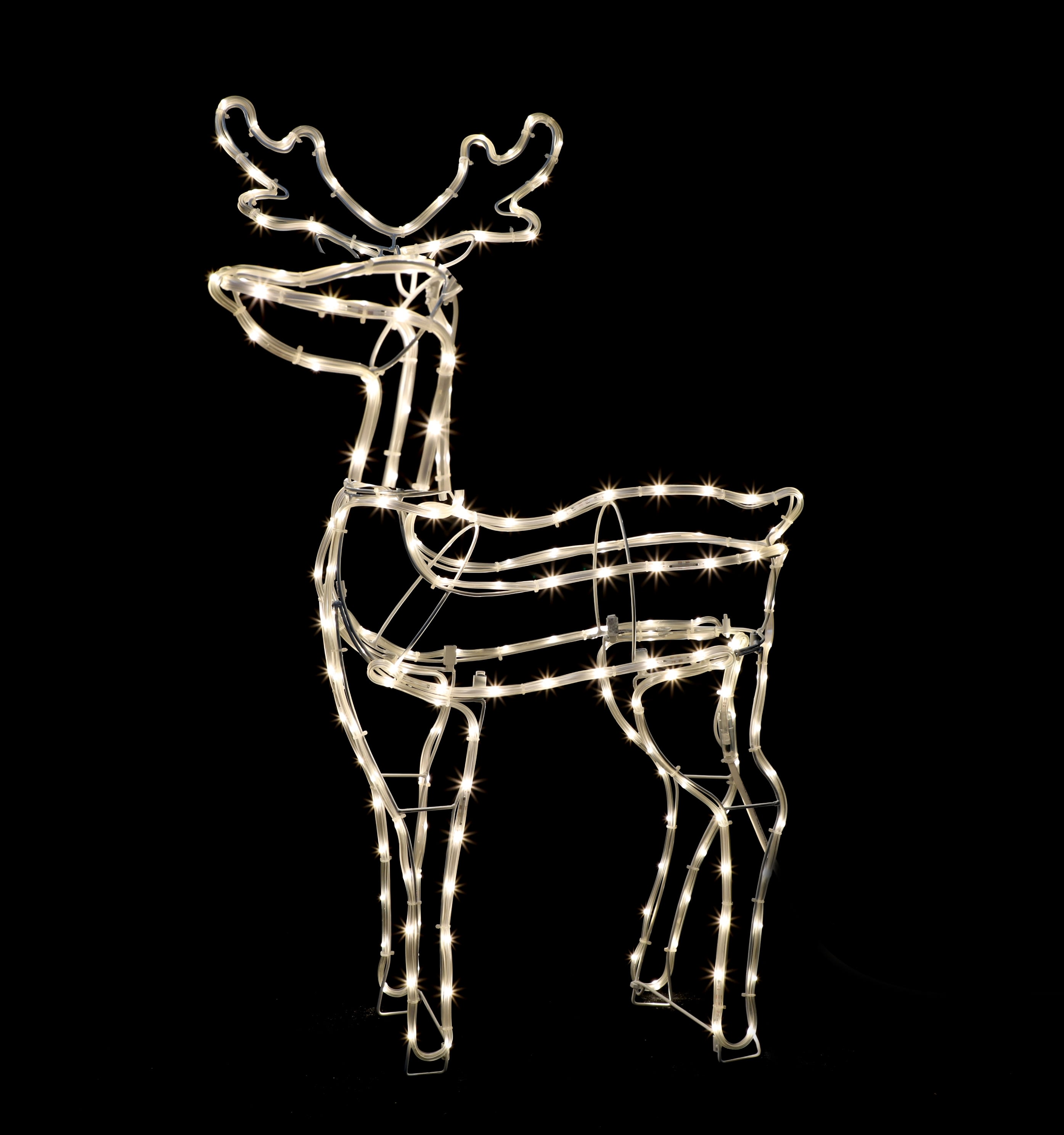 GIOCOPLAST NATALE - RENNA 3D CON TAPELIGHT BIANCO CALDO 93X60X28 CM