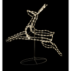 GIOCOPLAST NATALE - RENNA 3D CON TAPELIGHT BIANCO CALDO 92X99X28 CM