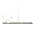 GIOCOPLAST NATALE - FIGURA MEZZA STELLA BIANCO CALDO H. 58 X L. 114 CM, CON FLEX NEON , LUCE FISSA, 220-240 VAC , USO EST/INT